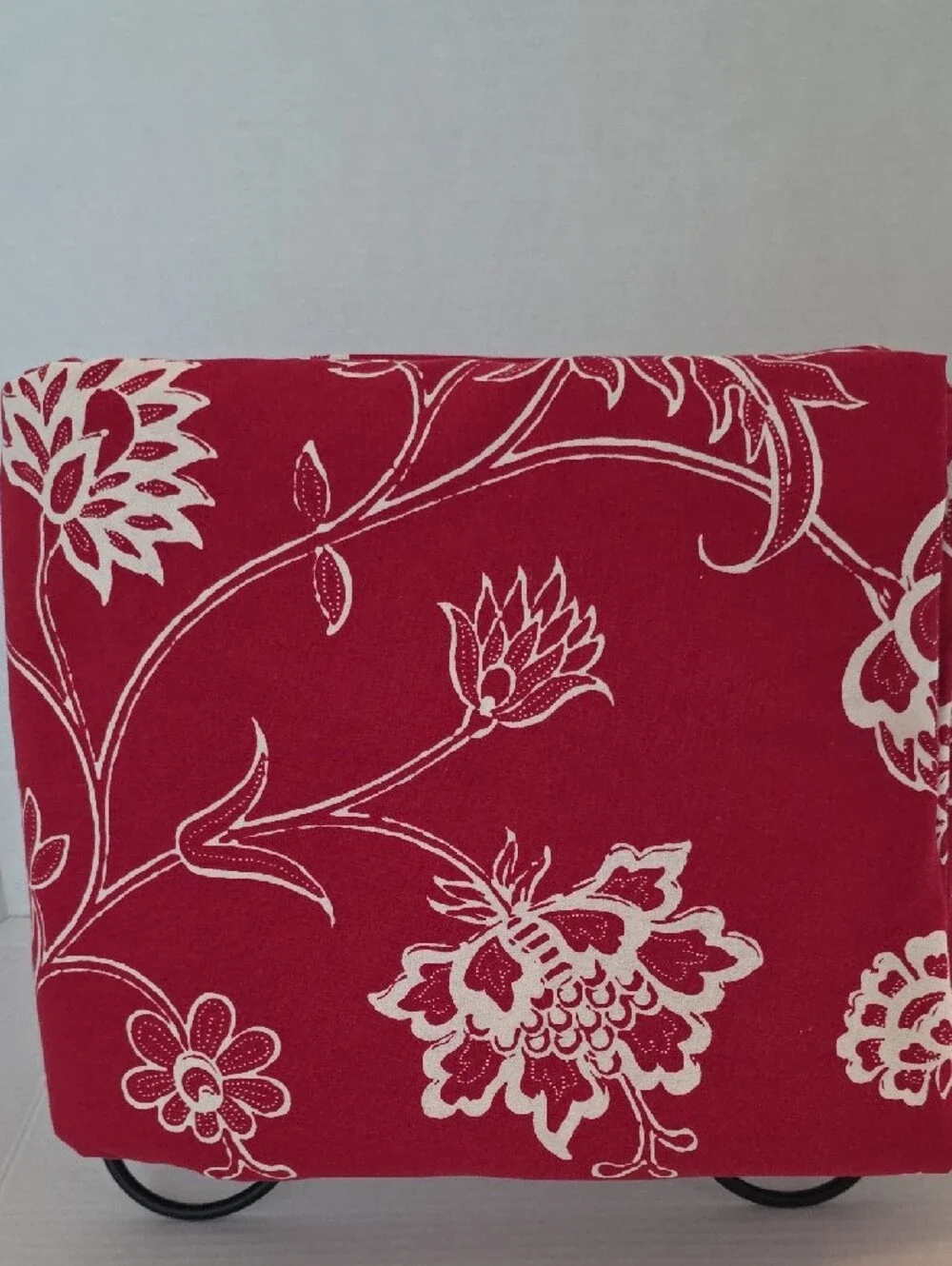 IKEA Alivne Flor Bold Red White Twin Cotton Duvet Cover